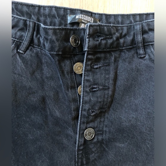 Misguided | High Rise Button Fly Shorts - Picture 2 of 7